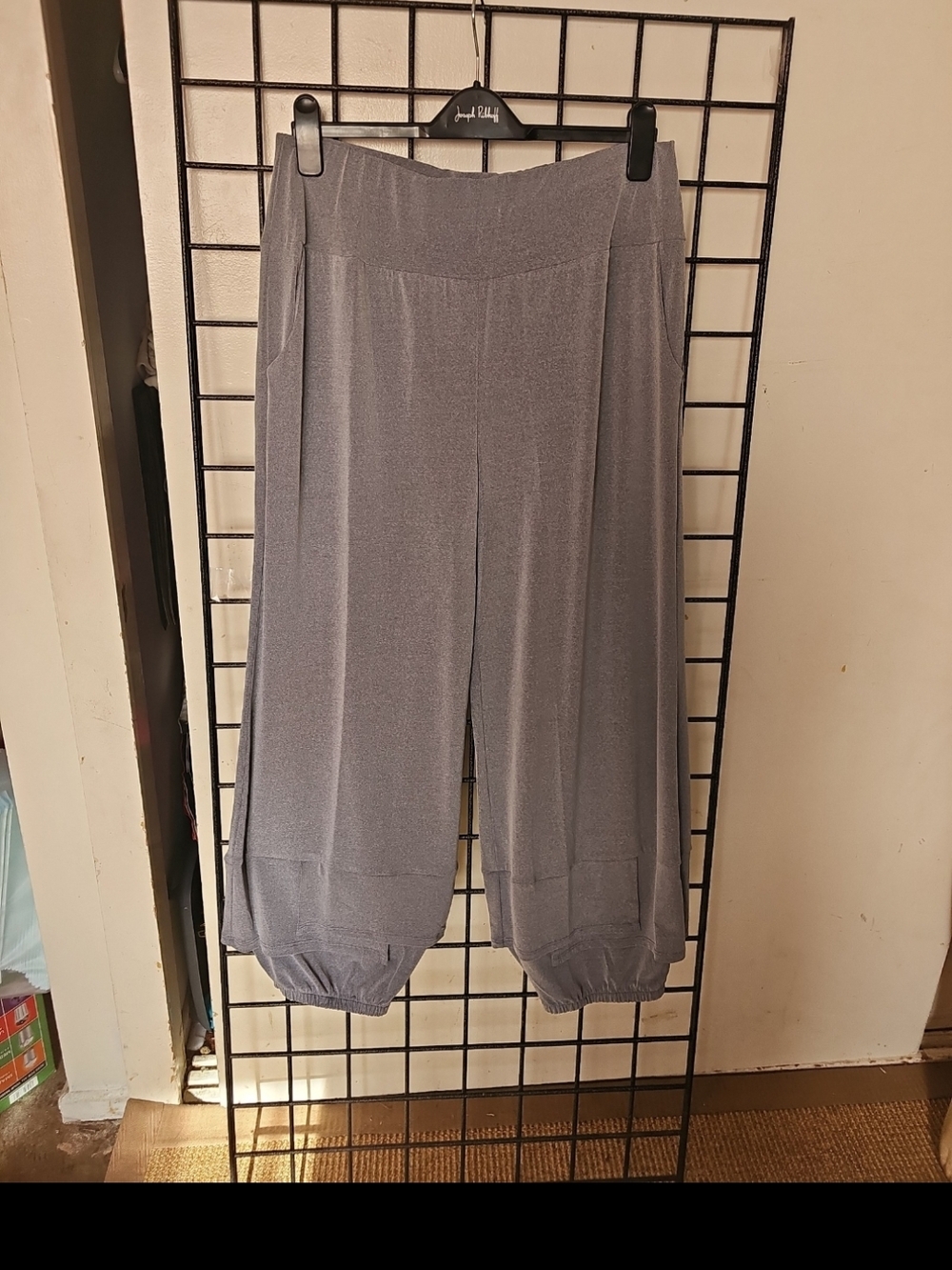 Women's Gray Elastic Hem Joggers